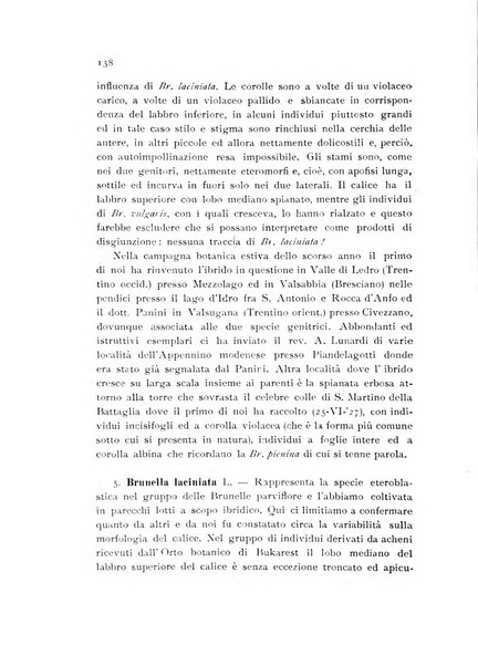 Archivio botanico per la sistematica, fitogeografia e genetica (storica e sperimentale) e Bollettino dell'Istituto botanico della R. Università di Modena