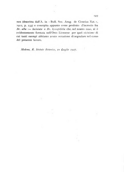 Archivio botanico per la sistematica, fitogeografia e genetica (storica e sperimentale) e Bollettino dell'Istituto botanico della R. Università di Modena