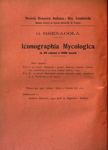 Archivio botanico per la sistematica, fitogeografia e genetica (storica e sperimentale) e Bollettino dell'Istituto botanico della R. Università di Modena