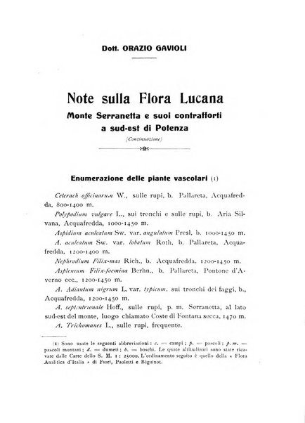 Archivio botanico per la sistematica, fitogeografia e genetica (storica e sperimentale) e Bollettino dell'Istituto botanico della R. Università di Modena