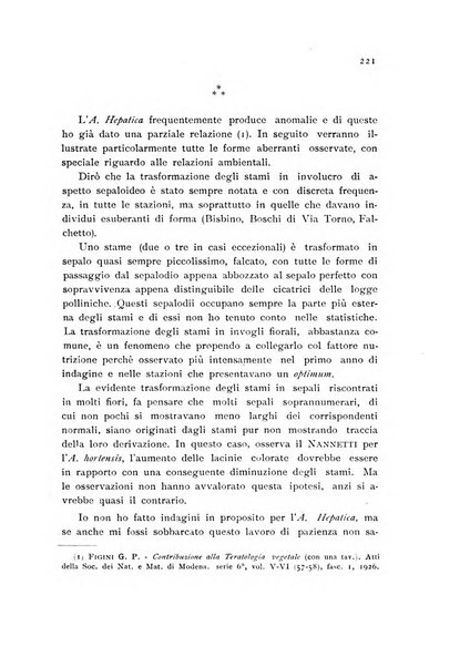 Archivio botanico per la sistematica, fitogeografia e genetica (storica e sperimentale) e Bollettino dell'Istituto botanico della R. Università di Modena