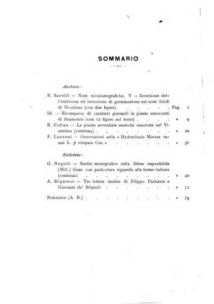 Archivio botanico per la sistematica, fitogeografia e genetica (storica e sperimentale) e Bollettino dell'Istituto botanico della R. Università di Modena