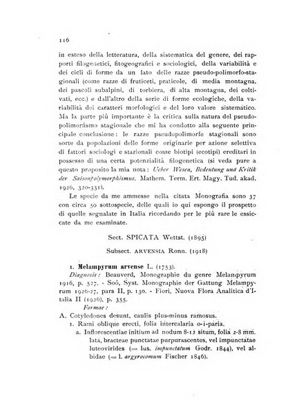 Archivio botanico per la sistematica, fitogeografia e genetica (storica e sperimentale) e Bollettino dell'Istituto botanico della R. Università di Modena