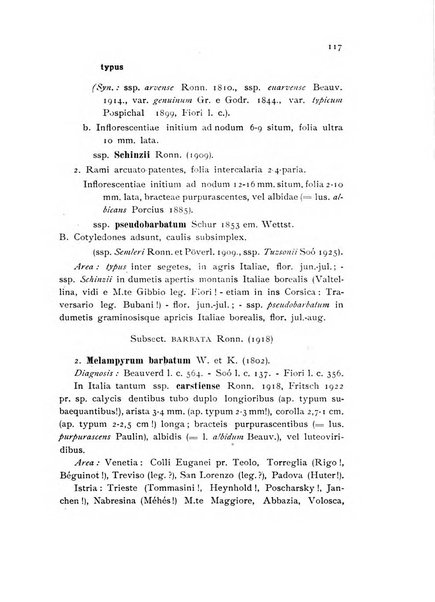 Archivio botanico per la sistematica, fitogeografia e genetica (storica e sperimentale) e Bollettino dell'Istituto botanico della R. Università di Modena