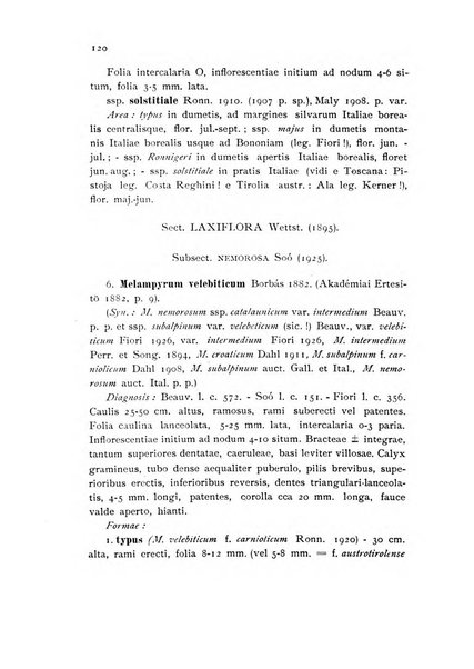 Archivio botanico per la sistematica, fitogeografia e genetica (storica e sperimentale) e Bollettino dell'Istituto botanico della R. Università di Modena