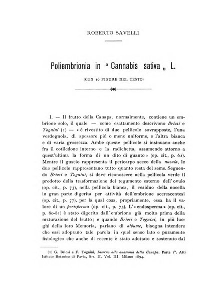 Archivio botanico per la sistematica, fitogeografia e genetica (storica e sperimentale) e Bollettino dell'Istituto botanico della R. Università di Modena