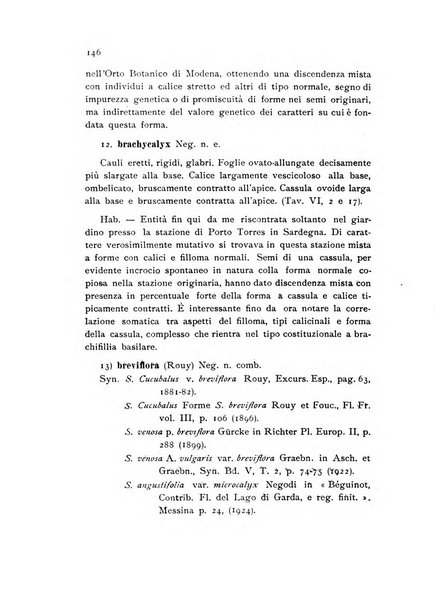 Archivio botanico per la sistematica, fitogeografia e genetica (storica e sperimentale) e Bollettino dell'Istituto botanico della R. Università di Modena