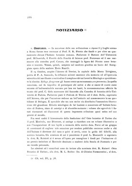 Archivio botanico per la sistematica, fitogeografia e genetica (storica e sperimentale) e Bollettino dell'Istituto botanico della R. Università di Modena