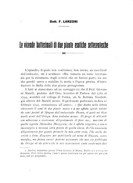 Archivio botanico per la sistematica, fitogeografia e genetica (storica e sperimentale) e Bollettino dell'Istituto botanico della R. Università di Modena