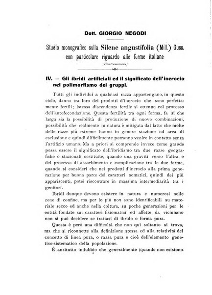 Archivio botanico per la sistematica, fitogeografia e genetica (storica e sperimentale) e Bollettino dell'Istituto botanico della R. Università di Modena