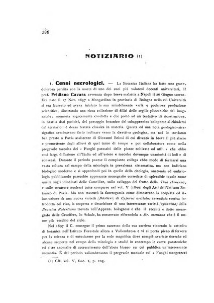 Archivio botanico per la sistematica, fitogeografia e genetica (storica e sperimentale) e Bollettino dell'Istituto botanico della R. Università di Modena