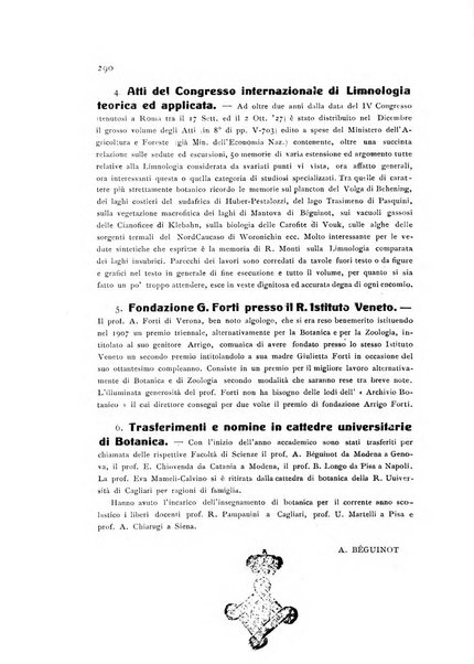 Archivio botanico per la sistematica, fitogeografia e genetica (storica e sperimentale) e Bollettino dell'Istituto botanico della R. Università di Modena