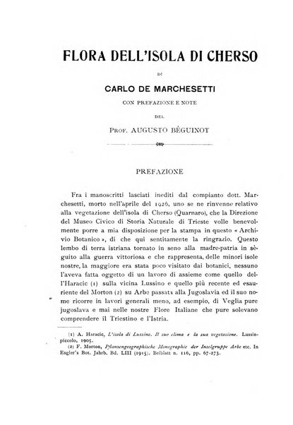 Archivio botanico per la sistematica, fitogeografia e genetica (storica e sperimentale) e Bollettino dell'Istituto botanico della R. Università di Modena