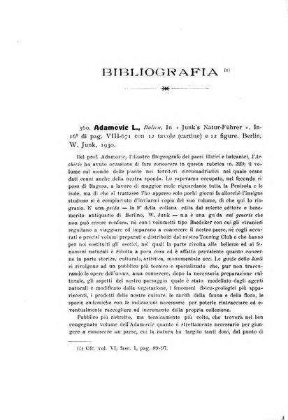 Archivio botanico per la sistematica, fitogeografia e genetica (storica e sperimentale) e Bollettino dell'Istituto botanico della R. Università di Modena