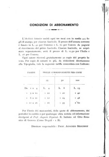 Archivio botanico per la sistematica, fitogeografia e genetica (storica e sperimentale) e Bollettino dell'Istituto botanico della R. Università di Modena