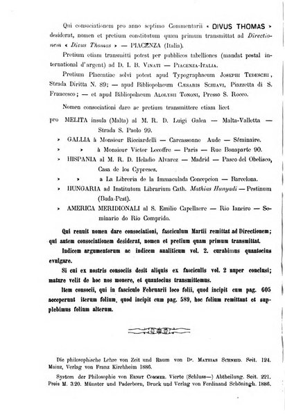 Divus Thomas commentarium academiis et lycaeis scholasticam sectantibus inserviens