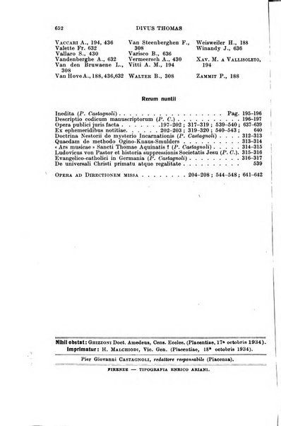 Divus Thomas commentarium academiis et lycaeis scholasticam sectantibus inserviens