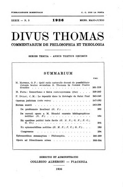 Divus Thomas commentarium academiis et lycaeis scholasticam sectantibus inserviens