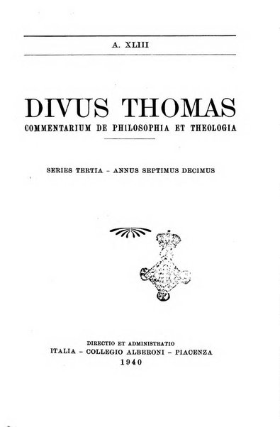 Divus Thomas commentarium academiis et lycaeis scholasticam sectantibus inserviens