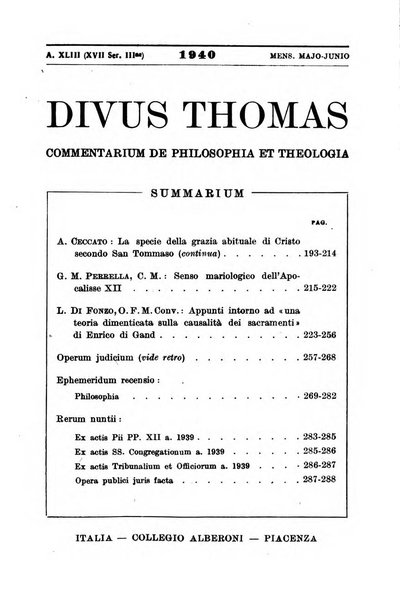 Divus Thomas commentarium academiis et lycaeis scholasticam sectantibus inserviens