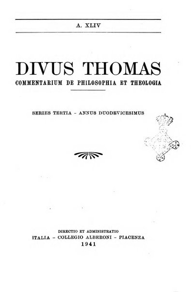 Divus Thomas commentarium academiis et lycaeis scholasticam sectantibus inserviens