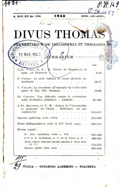 Divus Thomas commentarium academiis et lycaeis scholasticam sectantibus inserviens