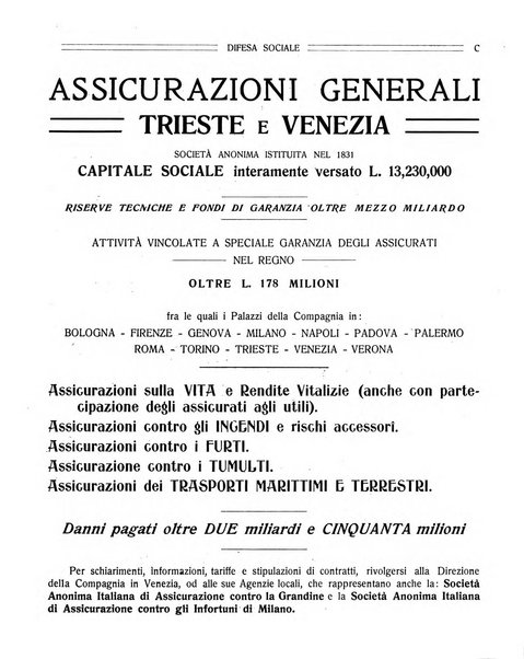 Difesa sociale rivista di igiene, previdenza ed assistenza