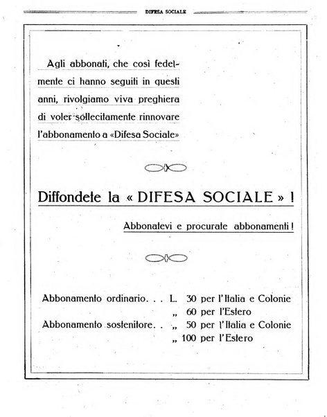 Difesa sociale rivista di igiene, previdenza ed assistenza