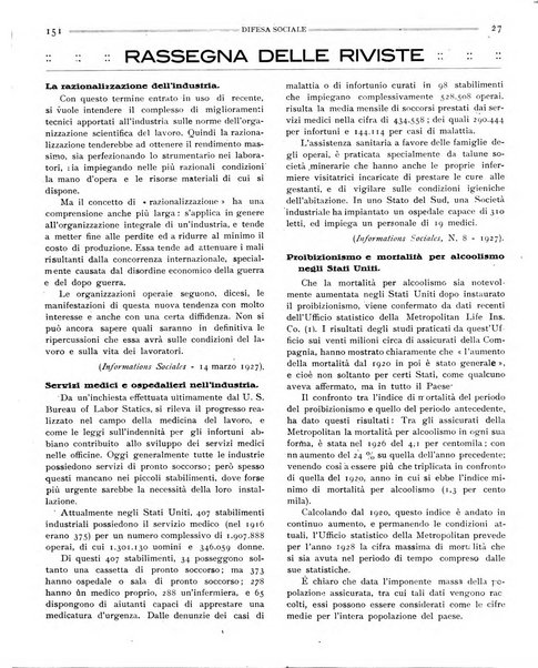 Difesa sociale rivista di igiene, previdenza ed assistenza