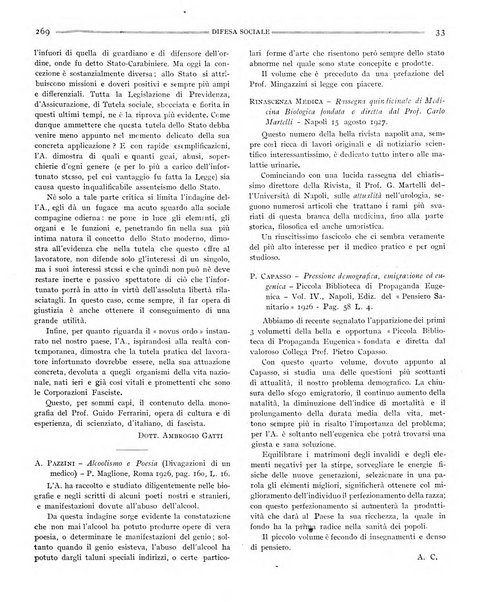 Difesa sociale rivista di igiene, previdenza ed assistenza