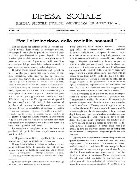 Difesa sociale rivista di igiene, previdenza ed assistenza