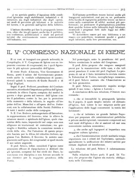 Difesa sociale rivista di igiene, previdenza ed assistenza