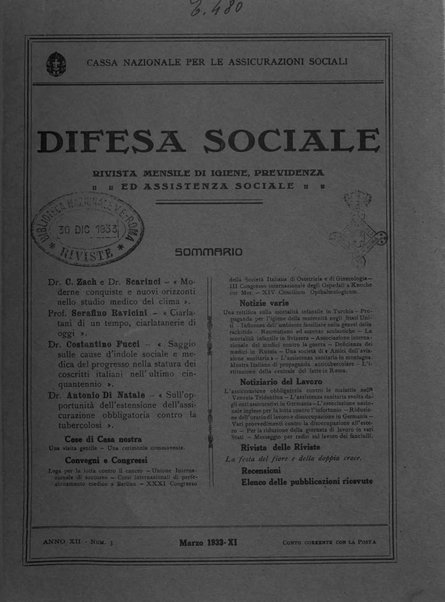 Difesa sociale rivista di igiene, previdenza ed assistenza