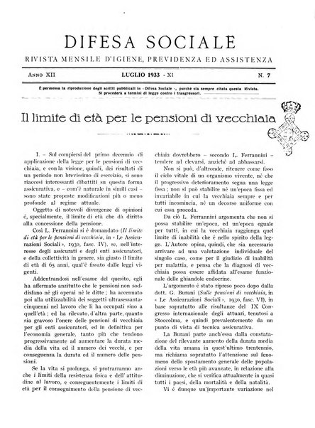 Difesa sociale rivista di igiene, previdenza ed assistenza