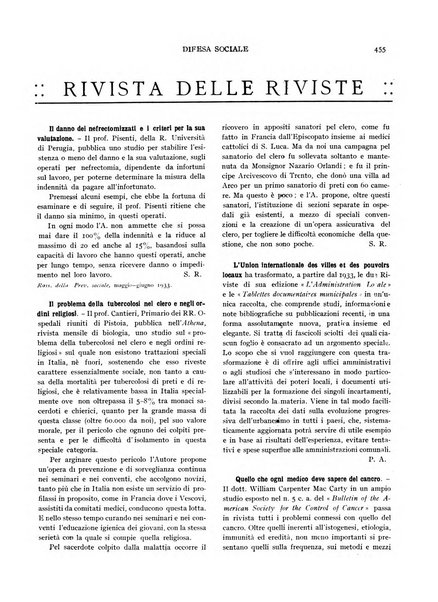 Difesa sociale rivista di igiene, previdenza ed assistenza