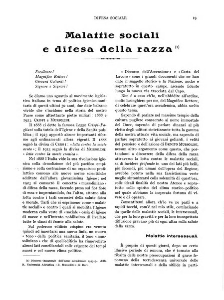 Difesa sociale rivista di igiene, previdenza ed assistenza