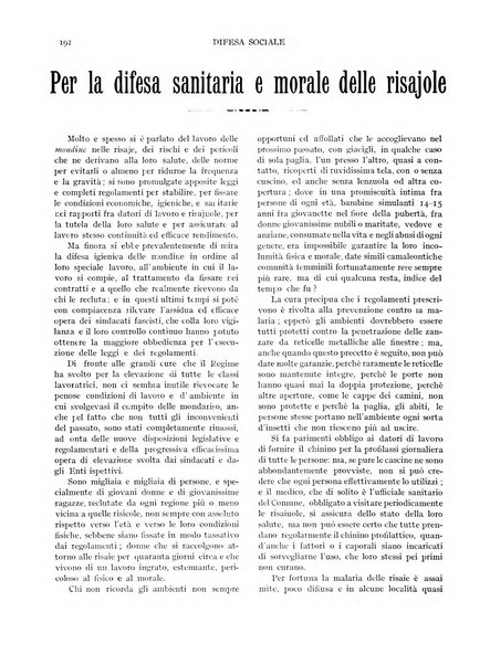 Difesa sociale rivista di igiene, previdenza ed assistenza