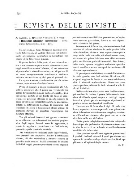 Difesa sociale rivista di igiene, previdenza ed assistenza