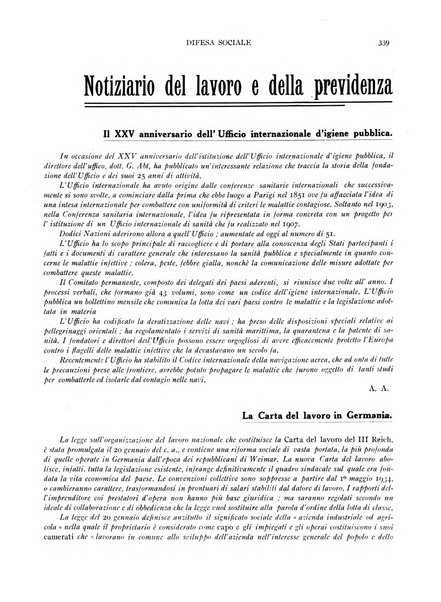 Difesa sociale rivista di igiene, previdenza ed assistenza