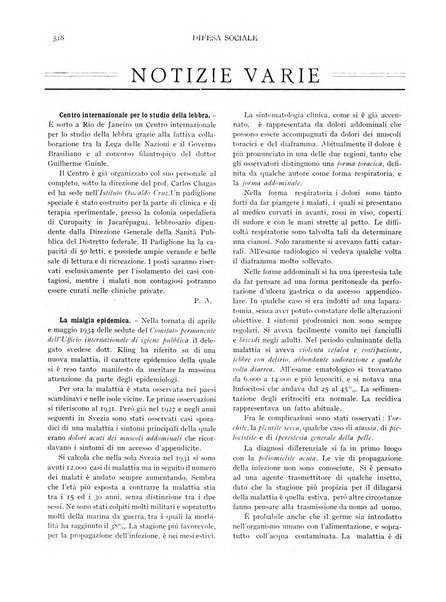 Difesa sociale rivista di igiene, previdenza ed assistenza