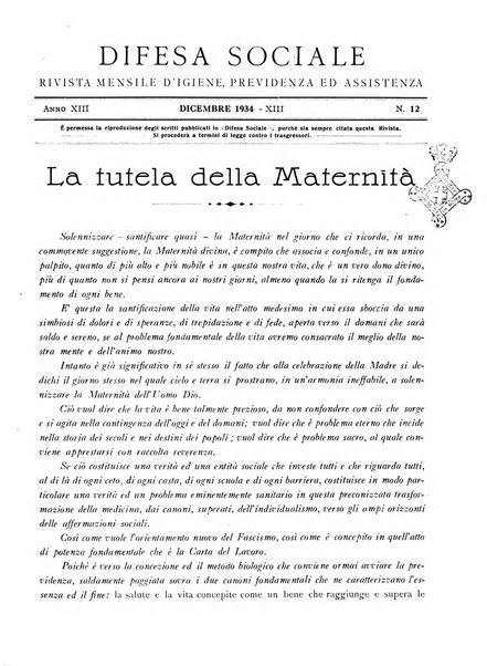 Difesa sociale rivista di igiene, previdenza ed assistenza