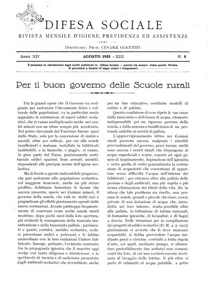 Difesa sociale rivista di igiene, previdenza ed assistenza