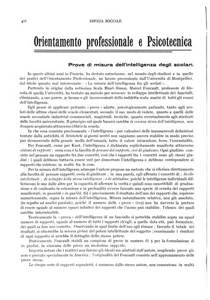 Difesa sociale rivista di igiene, previdenza ed assistenza