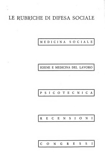 Difesa sociale rivista di igiene, previdenza ed assistenza