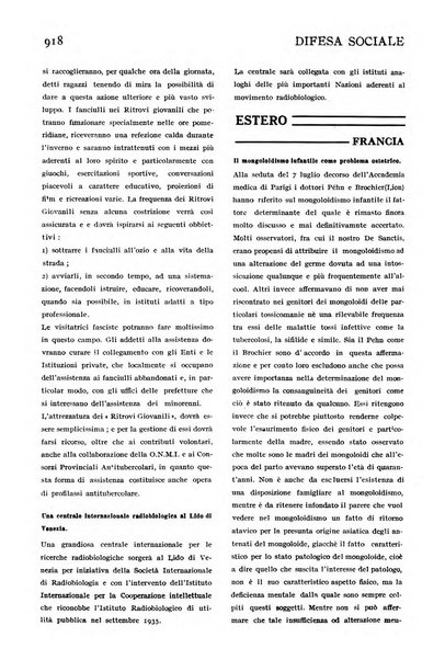 Difesa sociale rivista di igiene, previdenza ed assistenza