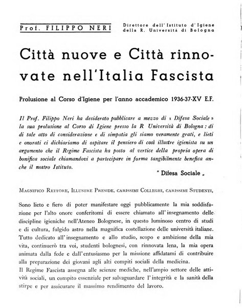 Difesa sociale rivista di igiene, previdenza ed assistenza