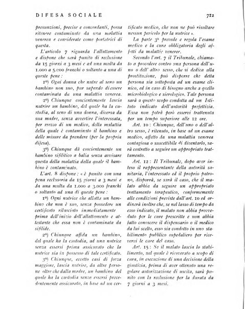 Difesa sociale rivista di igiene, previdenza ed assistenza