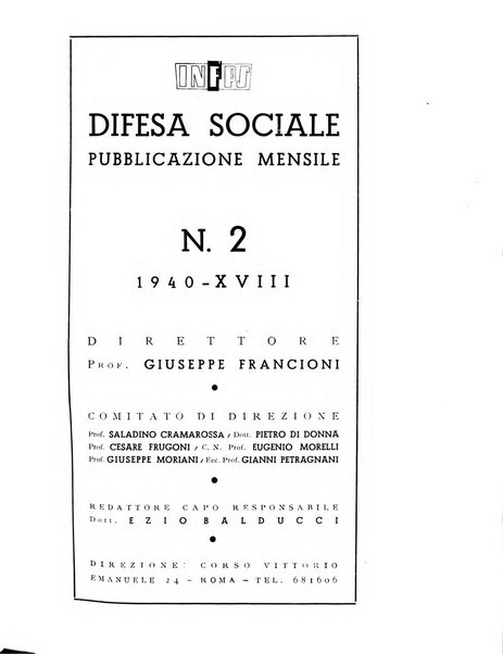 Difesa sociale rivista di igiene, previdenza ed assistenza