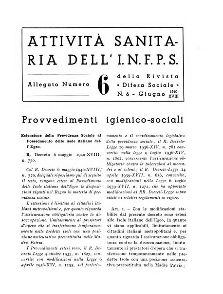 Difesa sociale rivista di igiene, previdenza ed assistenza