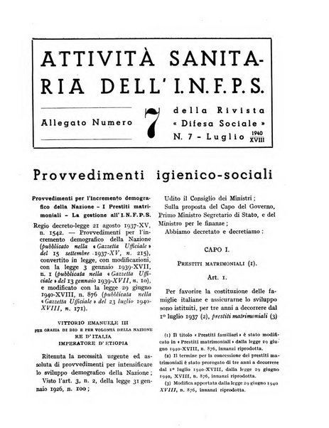 Difesa sociale rivista di igiene, previdenza ed assistenza